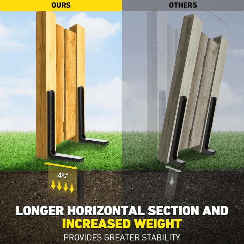 ✨ 50% OFF! 🛠️ Heavy-Duty Fence Post Repair Kit – No Digging & H-Shaped Reinforcement 🚧 - Image 3