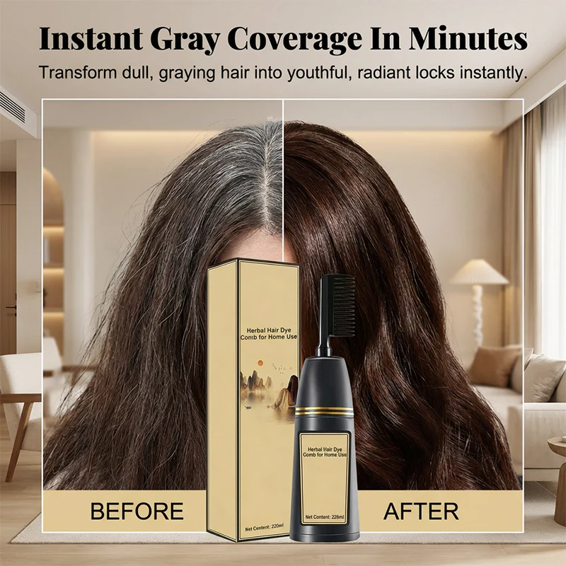 Herbal Hair Dye Comb for Home Use - Image 2