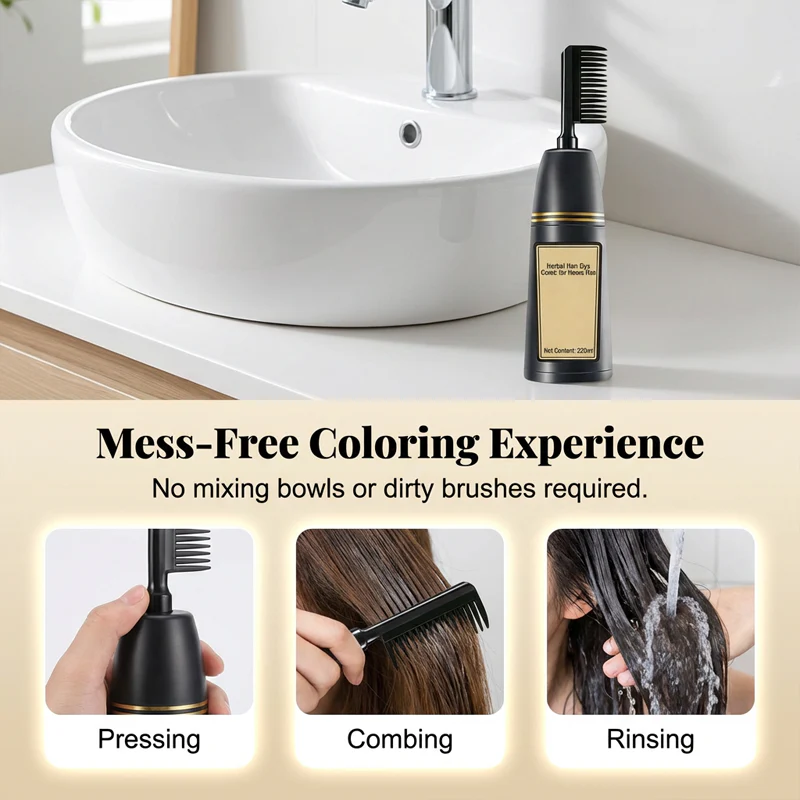 Herbal Hair Dye Comb for Home Use - Image 4
