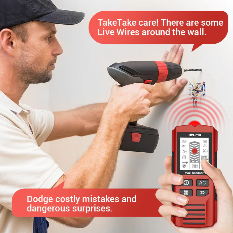 ⚡ Multifunctional Handheld Metal & Wall Detector – Finds Studs, Pipes & Wires, Easy-to-Read LCD 🔧 - Image 3