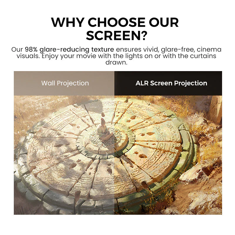 🥳2026 HOT SALE🥳💞50K+ SOLD!✨ High Definition Projection Screen - 120-inch Diagonal with Matte White Surface for Crystal Clear Home Cinema Experience 🎬🌟 - Image 3