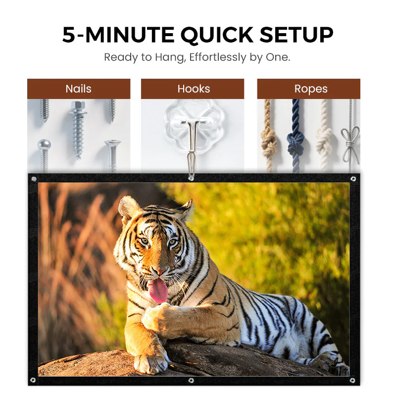 🥳2026 HOT SALE🥳💞50K+ SOLD!✨ High Definition Projection Screen - 120-inch Diagonal with Matte White Surface for Crystal Clear Home Cinema Experience 🎬🌟 - Image 5