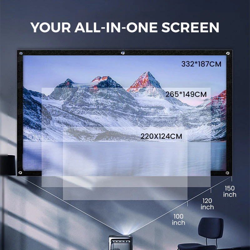 🥳2026 HOT SALE🥳💞50K+ SOLD!✨ High Definition Projection Screen - 120-inch Diagonal with Matte White Surface for Crystal Clear Home Cinema Experience 🎬🌟 - Image 7