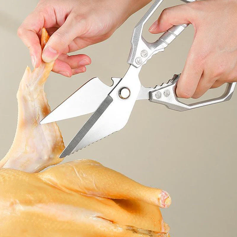 ✂️ BUY 2 GET 3! ✨ HEAVY-DUTY KITCHEN SHEARS - Multi-Function for Poultry, Herbs & More, Comfort Grip & Dishwasher Safe, Includes Nut Cracker and Bottle Opener 🍗🔧 - Image 2