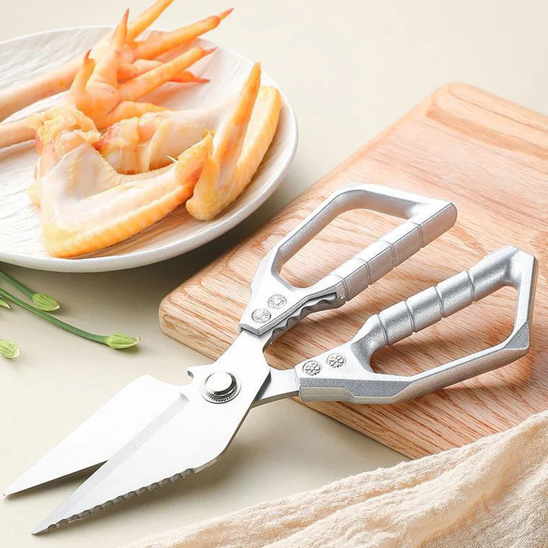 ✂️ BUY 2 GET 3! ✨ HEAVY-DUTY KITCHEN SHEARS - Multi-Function for Poultry, Herbs & More, Comfort Grip & Dishwasher Safe, Includes Nut Cracker and Bottle Opener 🍗🔧 - Image 6