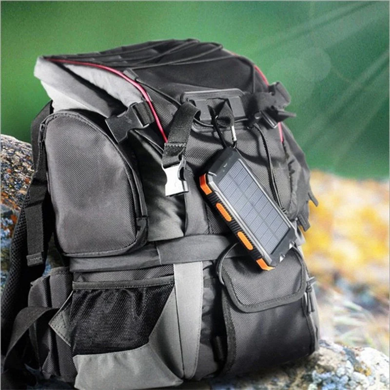 🔥10000mAh Portable Solar Power Bank, Solar Powered Charger with Dual LED Flashlights, Power Bank for Travel, Camping - Image 6