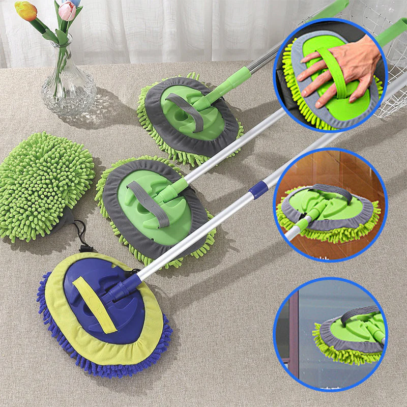 🔥Limited Time Promotion 50% OFF⏰Durable Aluminum Long Handle Telescopic Car Wash Mop – Soft Microfiber, Scratch-Free & Adjustable Length ✨ - Image 4