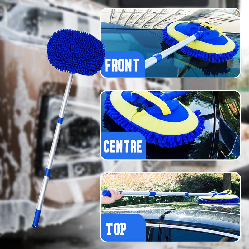 🔥Limited Time Promotion 50% OFF⏰Durable Aluminum Long Handle Telescopic Car Wash Mop – Soft Microfiber, Scratch-Free & Adjustable Length ✨ - Image 5