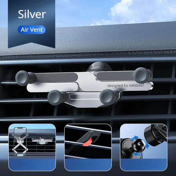 Invisible Rotatable Air Vent Mount Car Phone Holder - Image 6