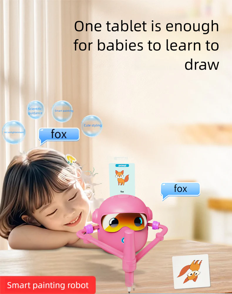 🎄 Christmas special offer – Interactive drawing robot for children with 100 cards - Image 11
