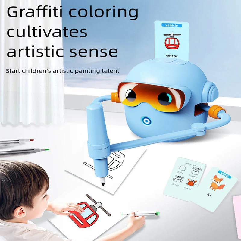🎄 Christmas special offer – Interactive drawing robot for children with 100 cards - Image 12