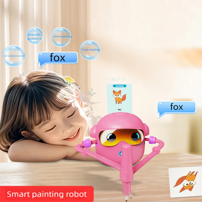 🎄 Christmas special offer – Interactive drawing robot for children with 100 cards - Image 13