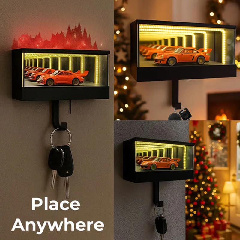 🔥Black Friday Mega Deal – 49% off!🔥Infinity Mirror LED Garage Key Holder - Image 4