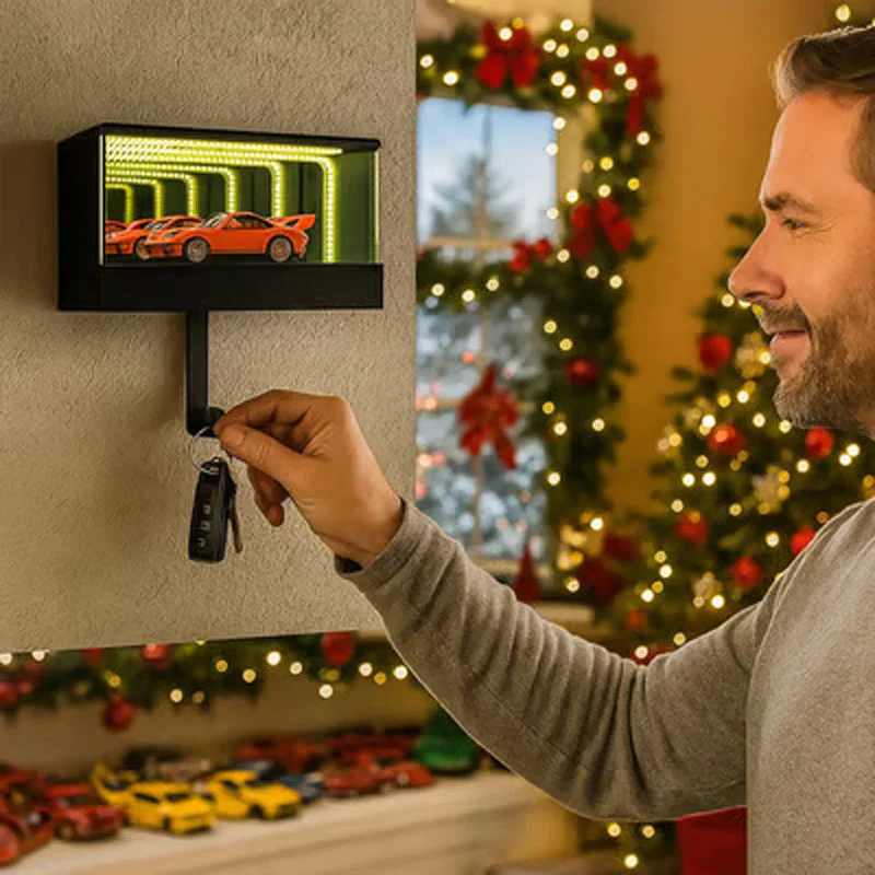 🔥Black Friday Mega Deal – 49% off!🔥Infinity Mirror LED Garage Key Holder - Image 7