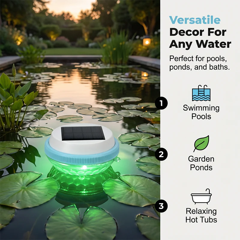 📉 Prices Dropped! Grab It Before It’s Gone 🏃‍♂️LED Solar Floating Pool Light - Image 7