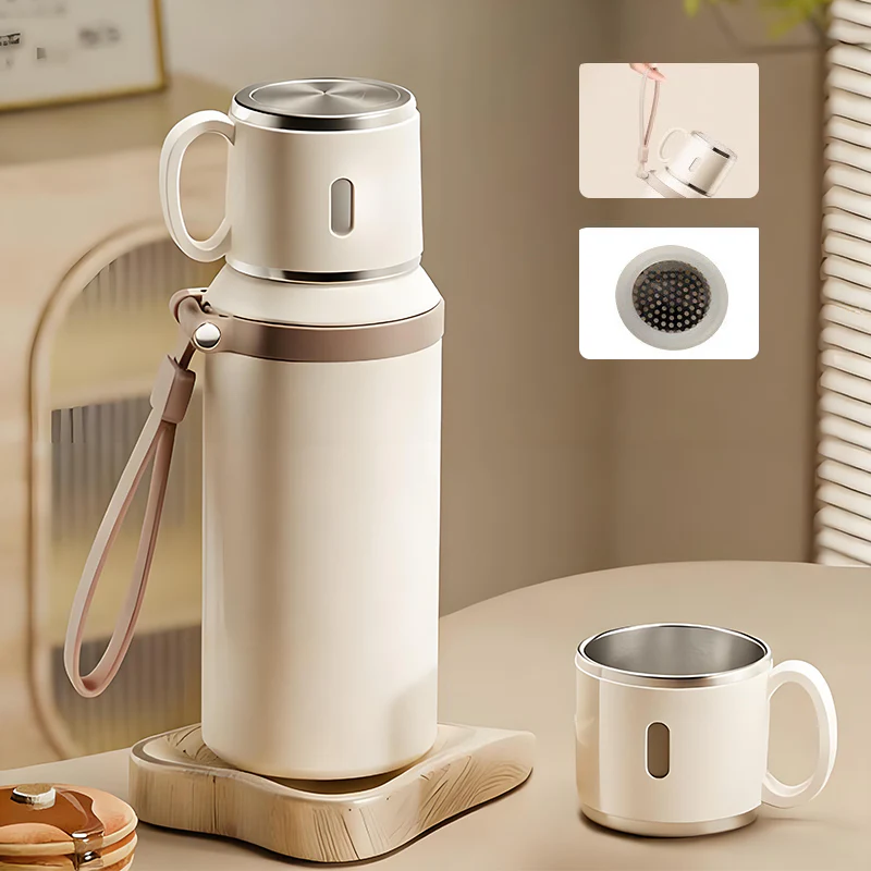 🏆Flash Sale 57% OFF⚡5K+ SOLD! 💥Stainless Steel Vacuum Insulated Bottle with Lidded Cup - Image 10