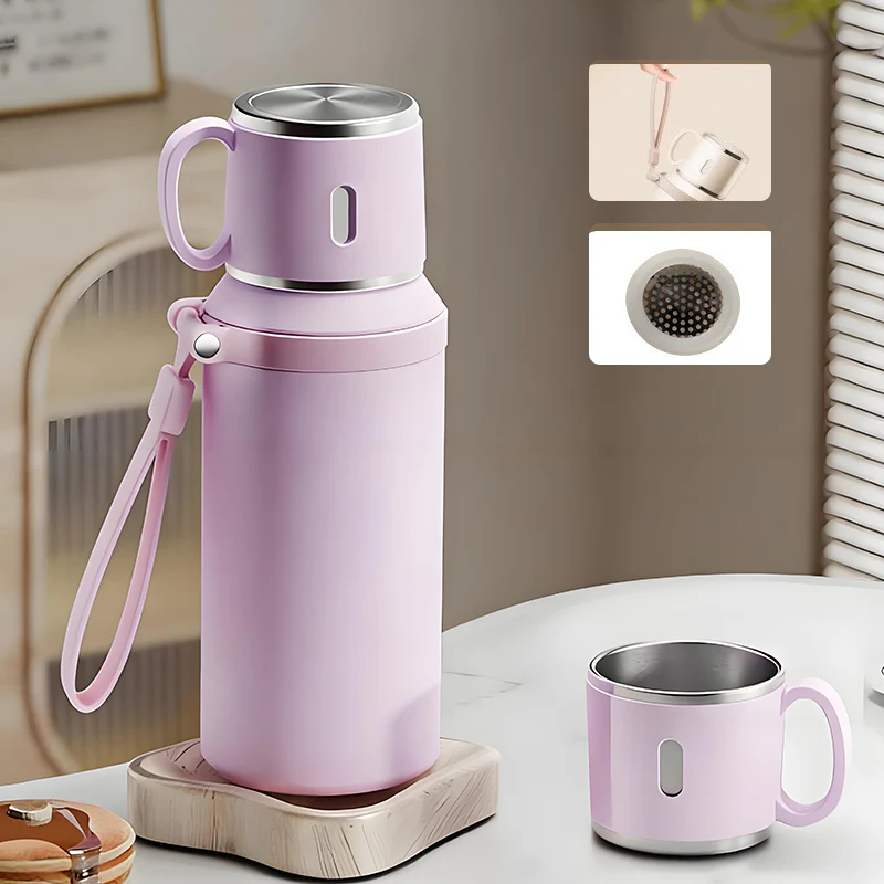 🏆Flash Sale 57% OFF⚡5K+ SOLD! 💥Stainless Steel Vacuum Insulated Bottle with Lidded Cup - Image 12