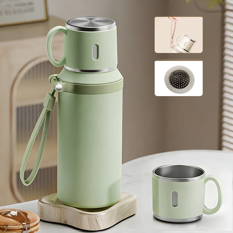 🏆Flash Sale 57% OFF⚡5K+ SOLD! 💥Stainless Steel Vacuum Insulated Bottle with Lidded Cup - Image 13