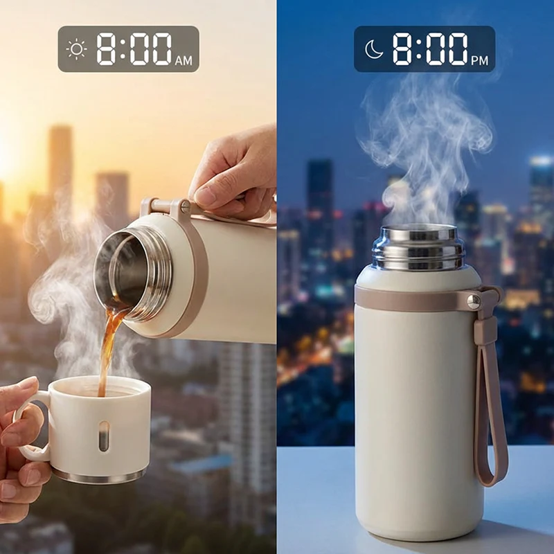 🏆Flash Sale 57% OFF⚡5K+ SOLD! 💥Stainless Steel Vacuum Insulated Bottle with Lidded Cup - Image 3