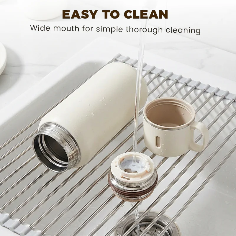 🏆Flash Sale 57% OFF⚡5K+ SOLD! 💥Stainless Steel Vacuum Insulated Bottle with Lidded Cup - Image 7