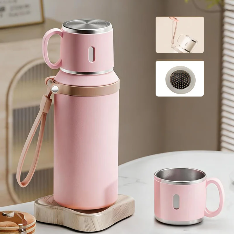 🏆Flash Sale 57% OFF⚡5K+ SOLD! 💥Stainless Steel Vacuum Insulated Bottle with Lidded Cup - Image 9