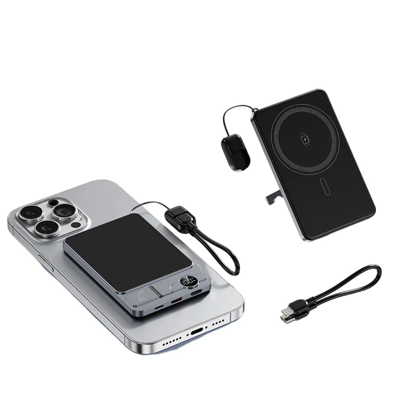 🔋 LIMITED-TIME 50% OFF! ✨ 3-in-1 Magnetic Portable Charger – Wireless, Built-in Stand, Slim 🍃 - Image 12