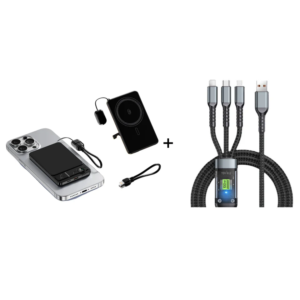 🔋 LIMITED-TIME 50% OFF! ✨ 3-in-1 Magnetic Portable Charger – Wireless, Built-in Stand, Slim 🍃 - Image 13