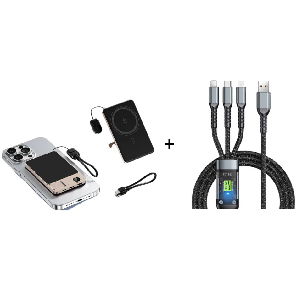 🔋 LIMITED-TIME 50% OFF! ✨ 3-in-1 Magnetic Portable Charger – Wireless, Built-in Stand, Slim 🍃 - Image 14