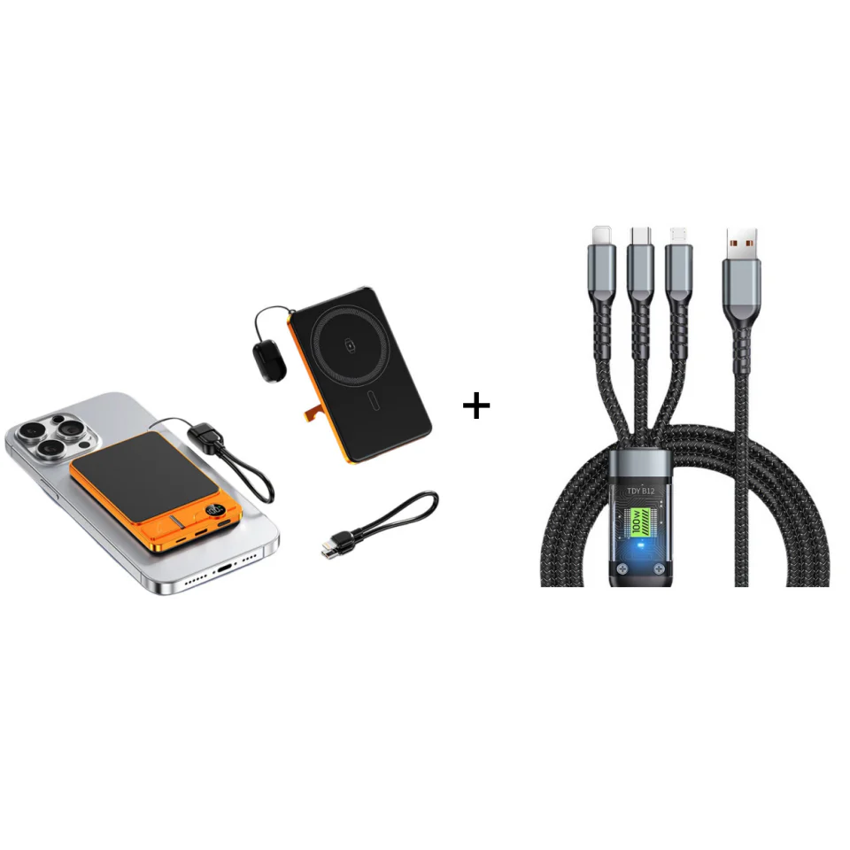 🔋 LIMITED-TIME 50% OFF! ✨ 3-in-1 Magnetic Portable Charger – Wireless, Built-in Stand, Slim 🍃 - Image 15