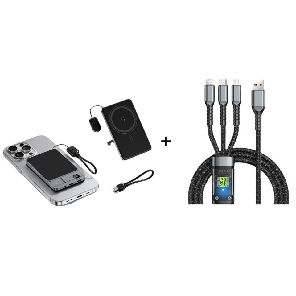 🔋 LIMITED-TIME 50% OFF! ✨ 3-in-1 Magnetic Portable Charger – Wireless, Built-in Stand, Slim 🍃 - Image 16