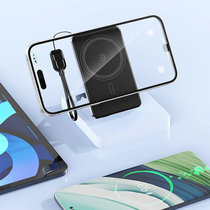 🔋 LIMITED-TIME 50% OFF! ✨ 3-in-1 Magnetic Portable Charger – Wireless, Built-in Stand, Slim 🍃 - Image 4