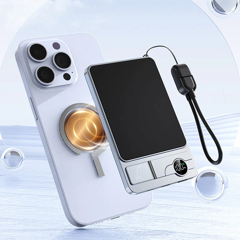 🔋 LIMITED-TIME 50% OFF! ✨ 3-in-1 Magnetic Portable Charger – Wireless, Built-in Stand, Slim 🍃 - Image 6