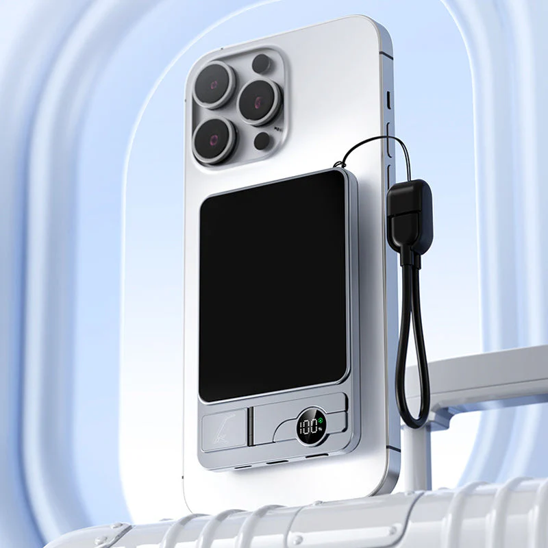 🔋 LIMITED-TIME 50% OFF! ✨ 3-in-1 Magnetic Portable Charger – Wireless, Built-in Stand, Slim 🍃 - Image 8