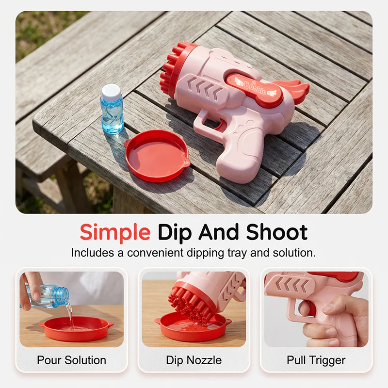 Automatic Bubble Gun with LED Lights - Image 7