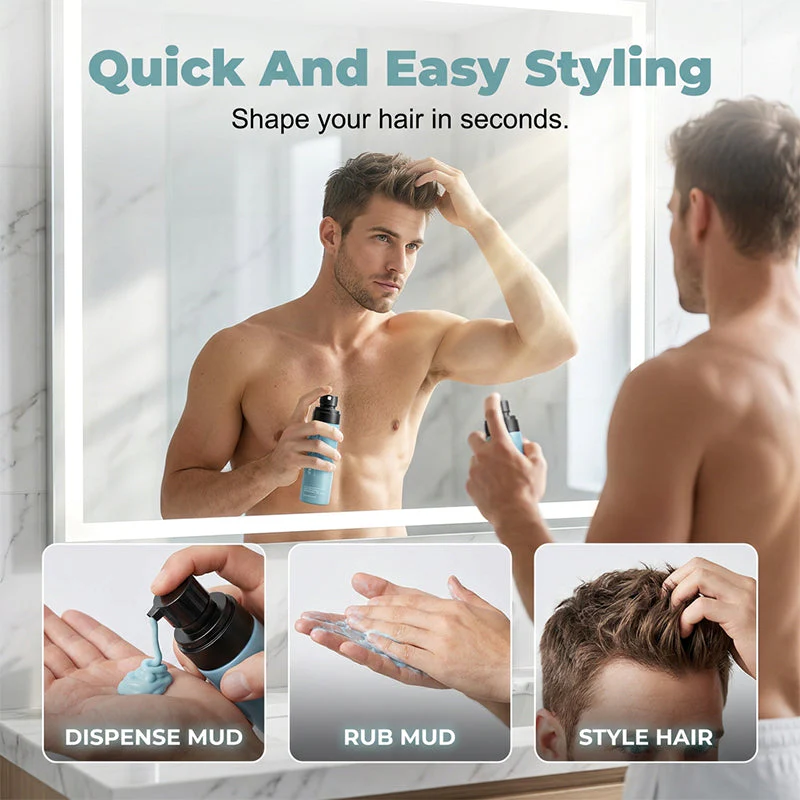 Men's Quick-Dry Matte Styling Mud Spray - Image 6