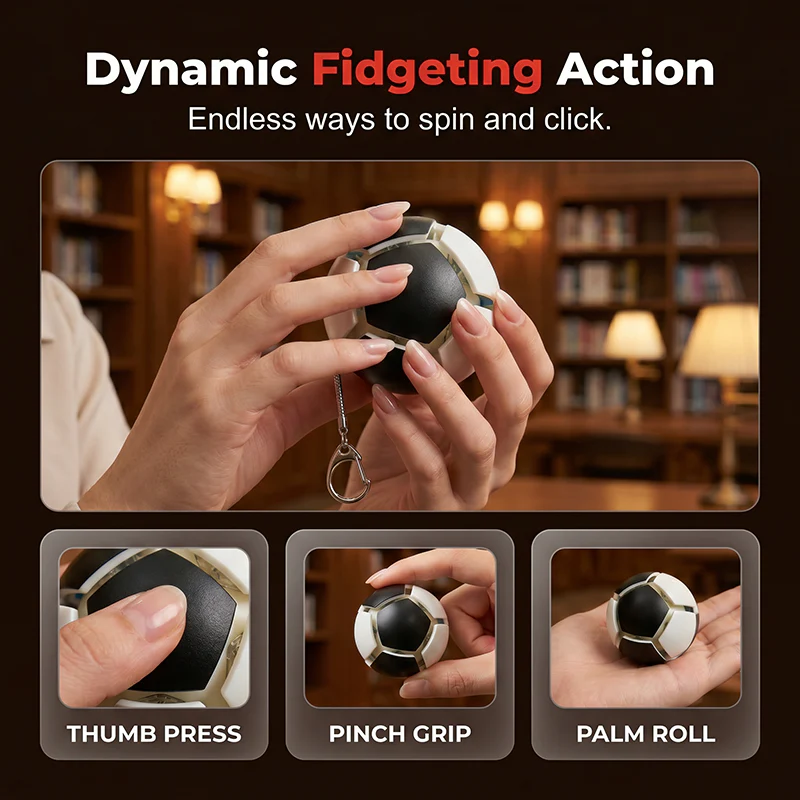 Mini Football Fidget Keychain Stress Relief Toy - Image 7