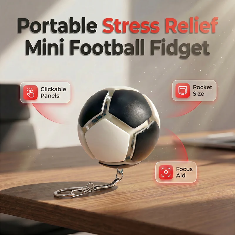Mini Football Fidget Keychain Stress Relief Toy - Image 8