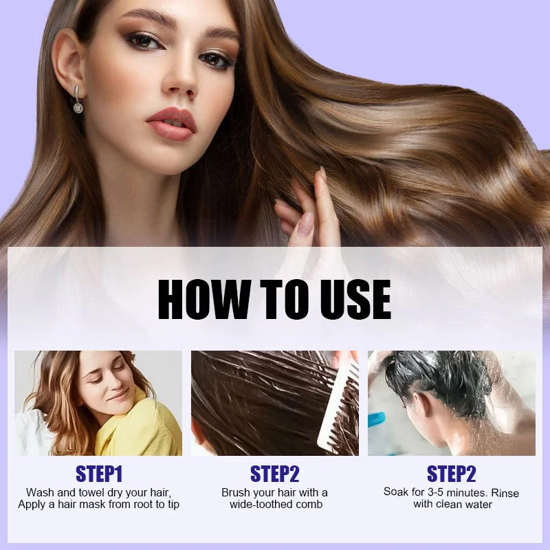 ✨ Buy 2 Get 1 Free! Purple Keratin Hair Mask - Tones Blonde, Silver & Gray Hair | Anti-Brass + Color Lock - Image 11