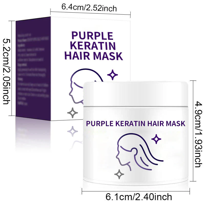 ✨ Buy 2 Get 1 Free! Purple Keratin Hair Mask - Tones Blonde, Silver & Gray Hair | Anti-Brass + Color Lock - Image 15