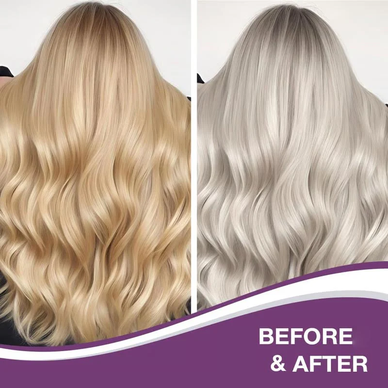 ✨ Buy 2 Get 1 Free! Purple Keratin Hair Mask - Tones Blonde, Silver & Gray Hair | Anti-Brass + Color Lock - Image 4