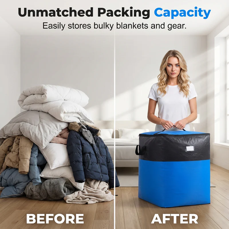 🧳 LIMITED-TIME 50% OFF! ✨ Collapsible Storage & Moving Bag – Extra Large, Heavy-Duty, Water-Resistant 📦 - Image 7