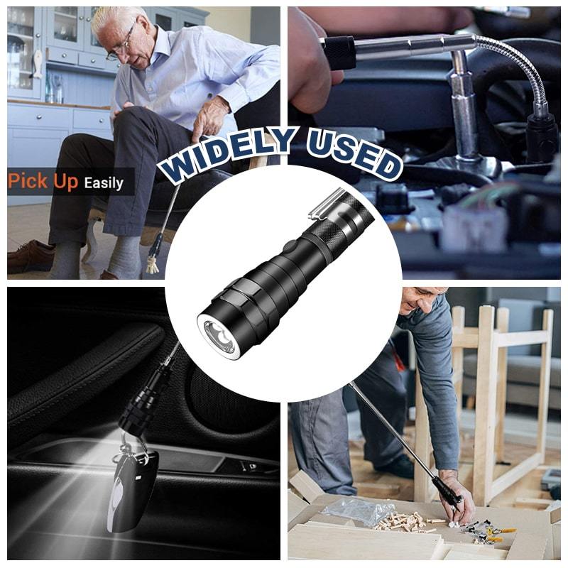 📢📢50% OFF !! ⏰🔦Multifunctional Magnetic Telescopic Flashlight – Extendable, 360° Gooseneck, Super Bright 🛠️ - Image 5