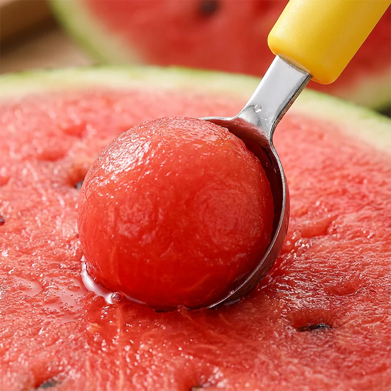 ✨ Elevate Your Fruit Preparation Game—The 3-in-1 Multi-Function Melon Ball Scoop & Carving Knife Set! ✨ - Image 5