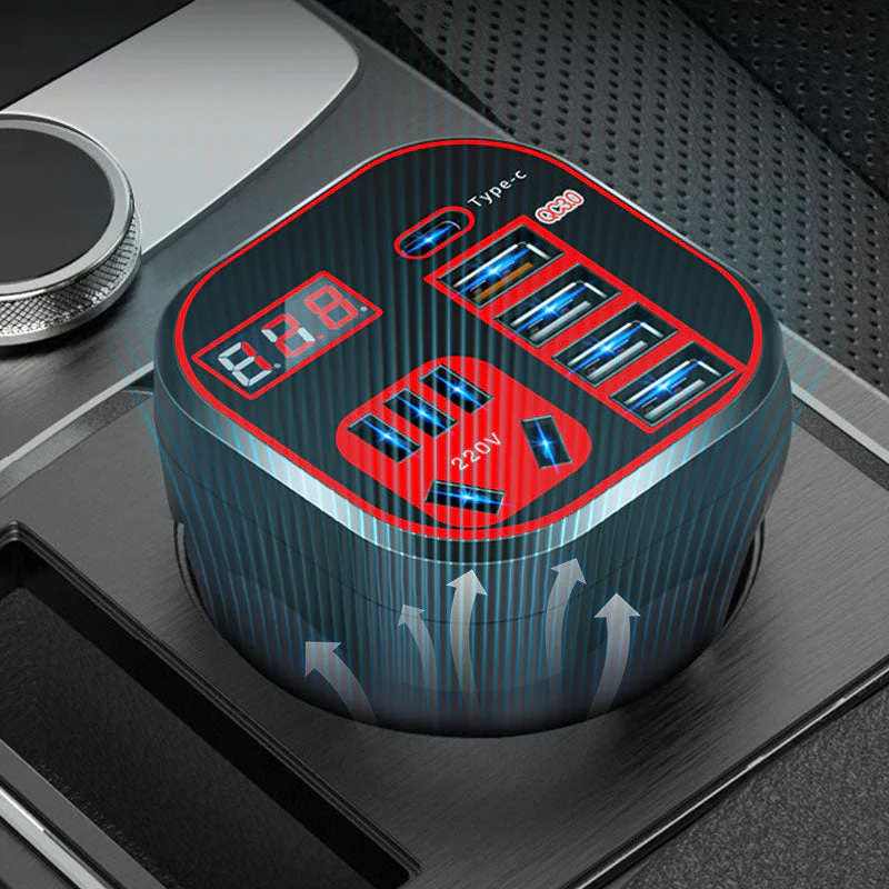 Multifunction Car Power Inverter QC Charger - Image 4