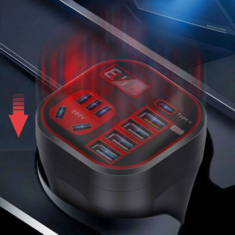 Multifunction Car Power Inverter QC Charger - Image 7
