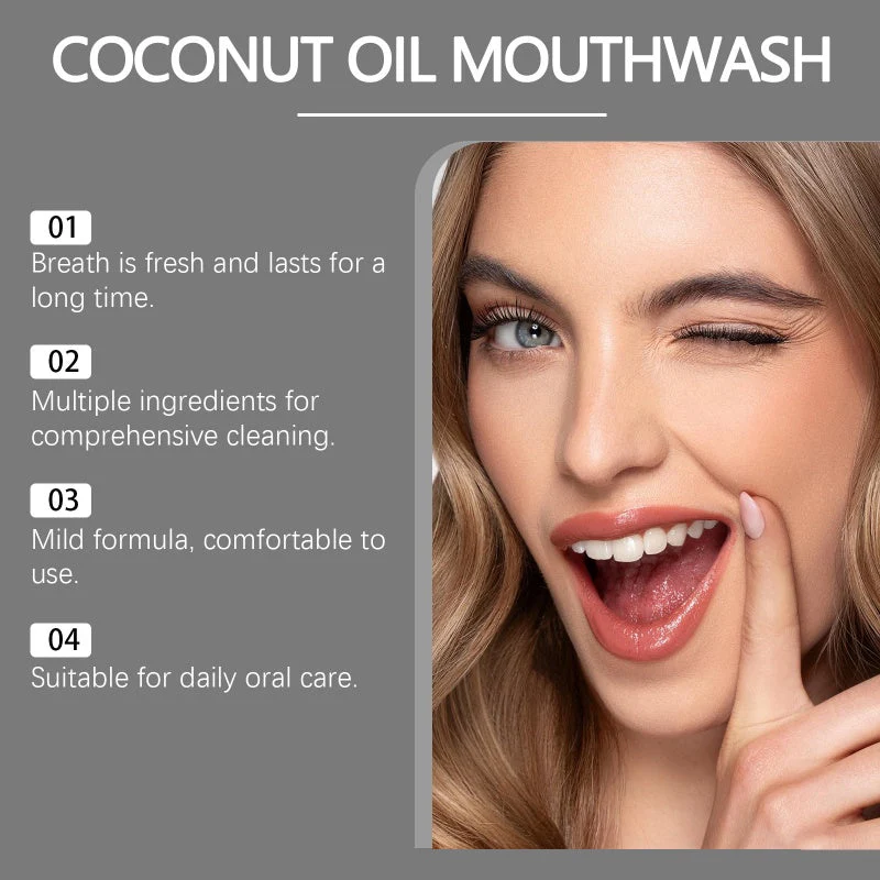 🔥BUY 2 GET 1 FREE🦷👍HOT SALE - Natural Coconut & Mint Oil Mouthwash Concentrate - Image 5