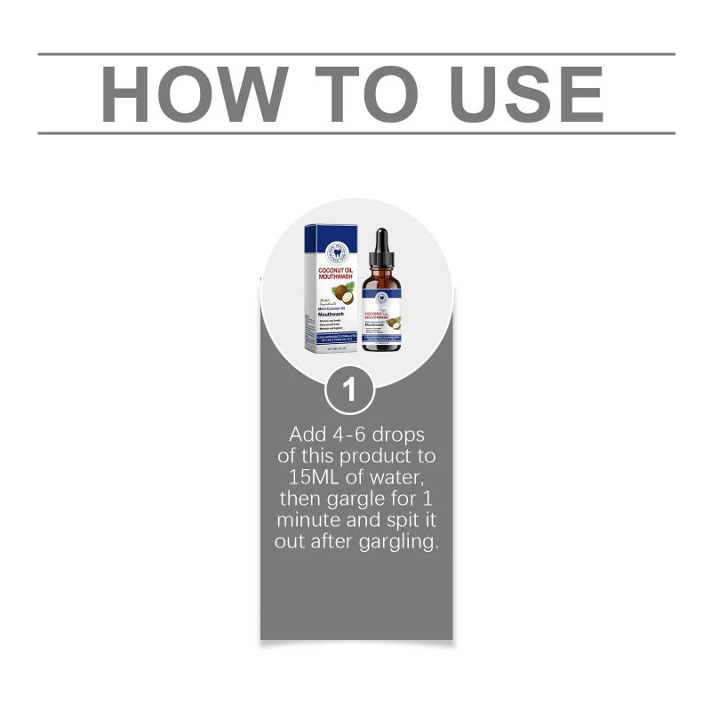 🔥BUY 2 GET 1 FREE🦷👍HOT SALE - Natural Coconut & Mint Oil Mouthwash Concentrate - Image 7