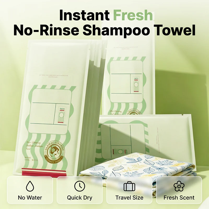 🔥 50% OFF · No-Rinse Hair Cleansing Shampoo Towel ✨