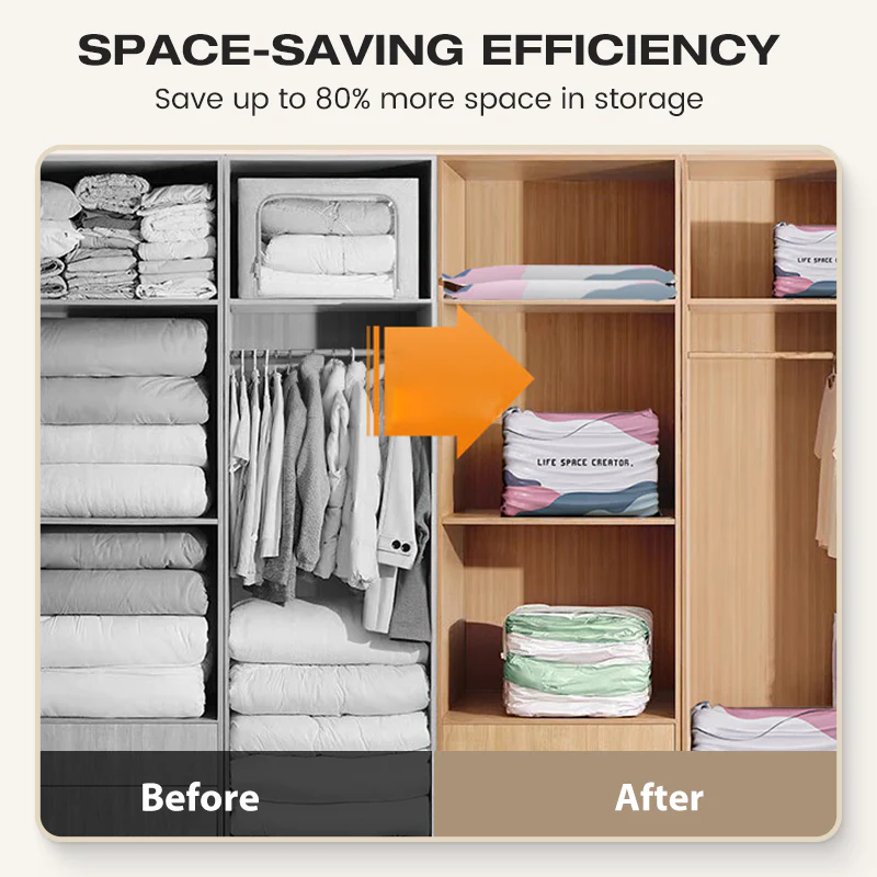 🧳💨 50% OFF! No‑Pump Vacuum Storage Bags – Press & seal, no pump needed. Saves 80% space, keeps clothes dry & dust‑free. Perfect for bulky bedding & off‑season gear. 🛏️🗄️ - Image 5