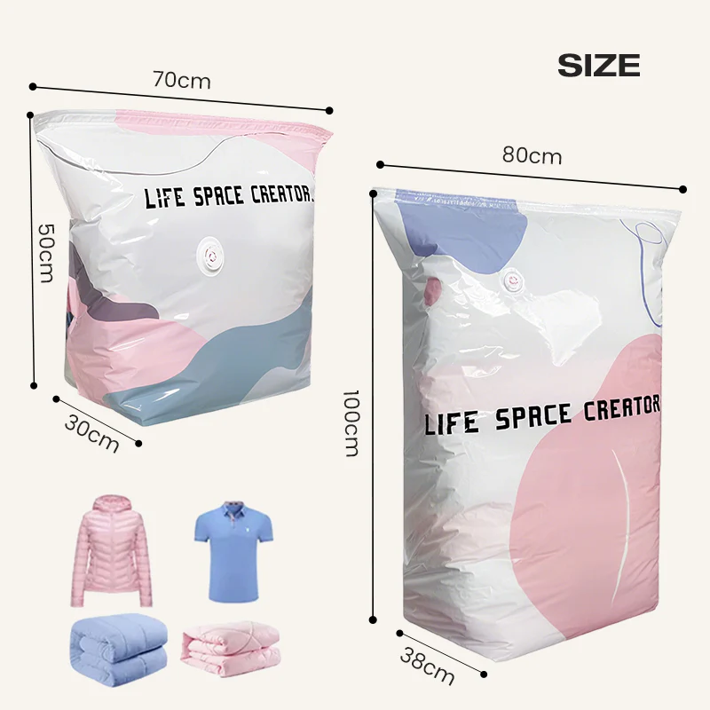 🧳💨 50% OFF! No‑Pump Vacuum Storage Bags – Press & seal, no pump needed. Saves 80% space, keeps clothes dry & dust‑free. Perfect for bulky bedding & off‑season gear. 🛏️🗄️ - Image 8